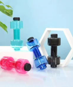 Multifunctional Dumbbell Shaped Water Bottle for Fitness Enthusiasts