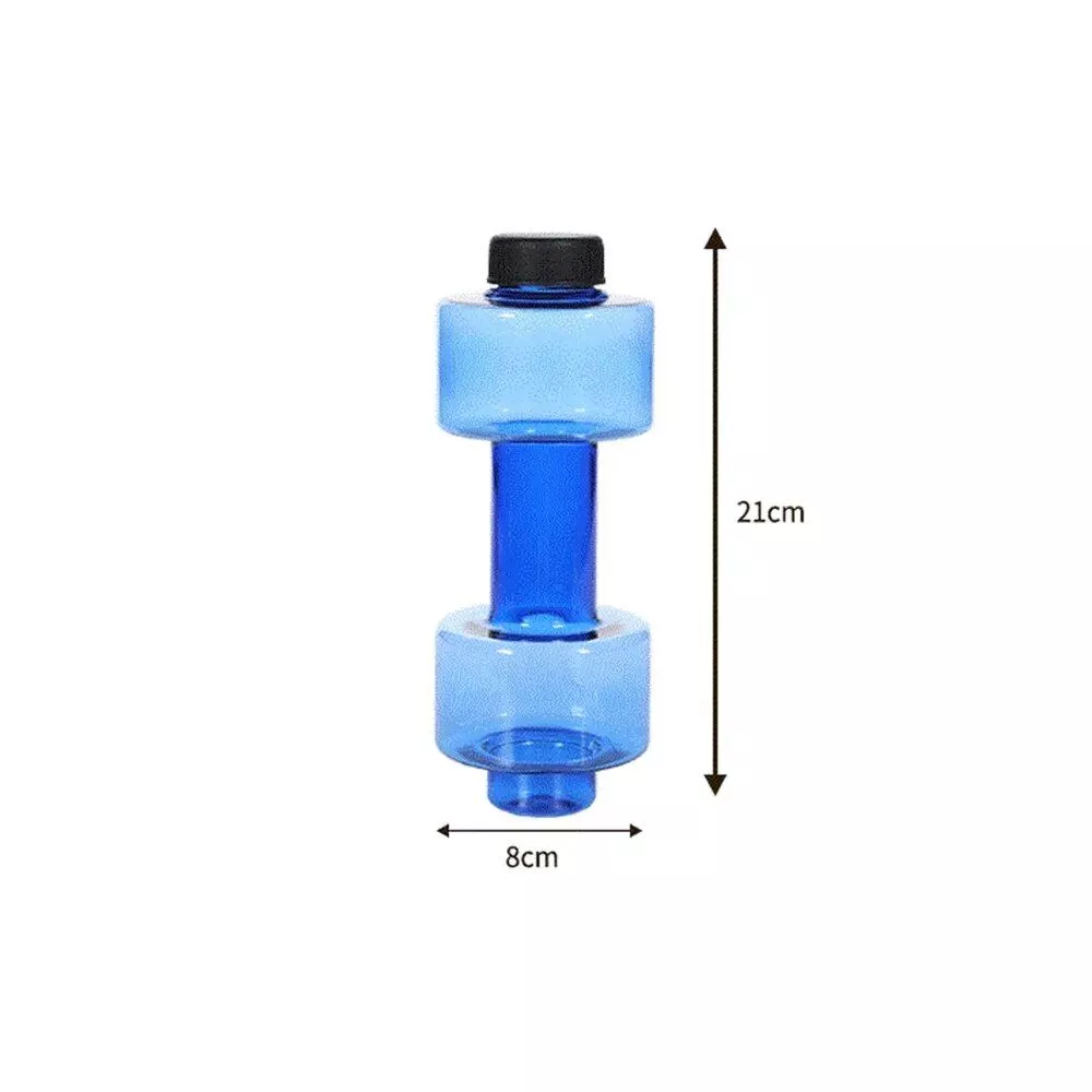 Multifunctional Dumbbell Shaped Water Bottle for Fitness Enthusiasts