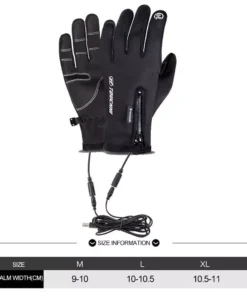 Touch Screen USB Heated Gloves for Winter Sports and Outdoor Activities