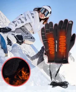 Touch Screen USB Heated Gloves for Winter Sports and Outdoor Activities