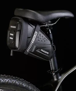 Waterproof Mountain Bike Saddle Bag with Reflective Design and Hardshell Protection