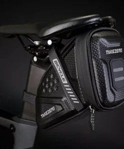 Waterproof Mountain Bike Saddle Bag with Reflective Design and Hardshell Protection