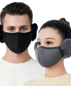 Windproof Thermal Ski Mask with Earmuffs – Unisex Winter Sports Face Cover