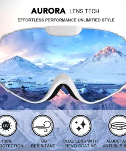 Multi-Purpose OTG Ski Goggles with Anti-Fog, UV Protection & Helmet Compatibility