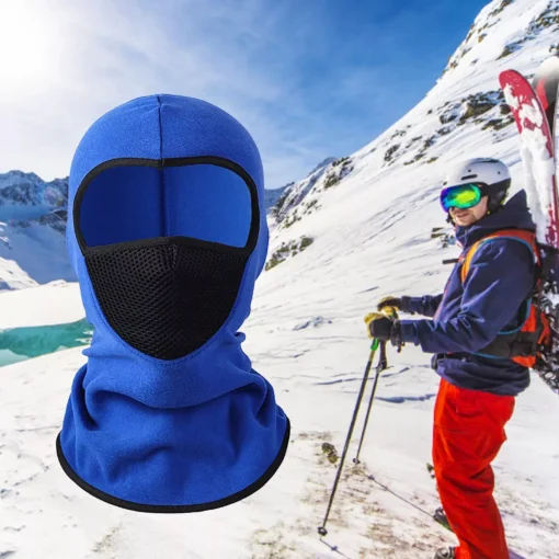 Winter Velvet Warm Breathable Ski Hood with Visor – Unisex Outdoor Cold Weather Gear