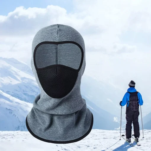 Winter Velvet Warm Breathable Ski Hood with Visor – Unisex Outdoor Cold Weather Gear