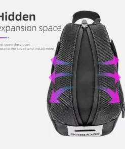 Waterproof Cycling Tail Bag with Reflective Strips and Expandable Capacity
