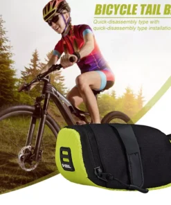 Compact High-Visibility Cycling Saddle Bag: Durable, Reflective, & Spacious
