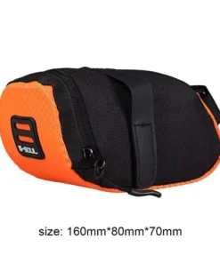 Compact High-Visibility Cycling Saddle Bag: Durable, Reflective, & Spacious