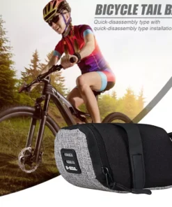 Compact High-Visibility Cycling Saddle Bag: Durable, Reflective, & Spacious
