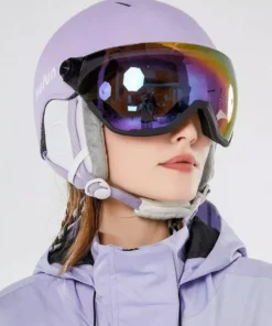 Multi-Functional Ski Helmet with Integrated Visor for Winter Sports