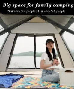 Instant Setup 5-8 Person Waterproof Camping Tent with Carry Bag
