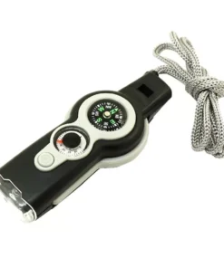 Multi-Purpose Outdoor Emergency Survival Tool with LED Light and Whistle