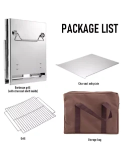 Compact Stainless Steel Folding Wood Stove – Portable BBQ Grill for Outdoor Adventures