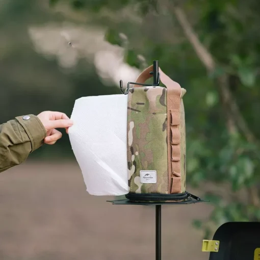 Compact Camouflage Outdoor Tissue Box – Portable, Durable, and Versatile for Camping