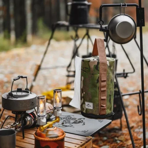 Compact Camouflage Outdoor Tissue Box – Portable, Durable, and Versatile for Camping