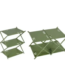 Multi-Level Portable Folding Camping Shelf – Aluminum Outdoor BBQ Table Rack