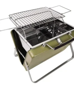 Compact Stainless Steel Folding Brazier Grill – Perfect for Camping and Outdoor BBQ
