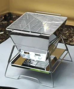 Compact Stainless Steel Portable Folding BBQ & Grill – Ideal for Camping and Outdoor Cooking
