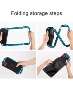 Compact Ultralight Aluminum Folding Outdoor Stool with Storage