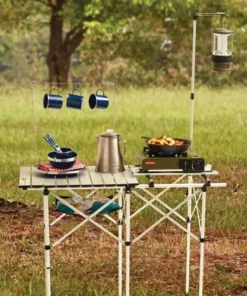 Ultimate Camp Kitchen Table with Adjustable Stove Platform
