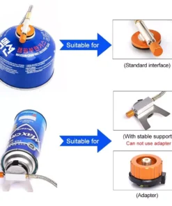 Compact Wind-Proof Camping Gas Burner for Outdoor Adventures