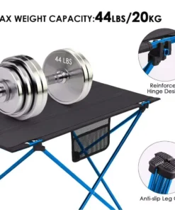 Ultra-Light Folding Outdoor Picnic Table Set with Aluminum Alloy Frame