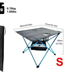 Ultra-Light Folding Outdoor Picnic Table Set with Aluminum Alloy Frame