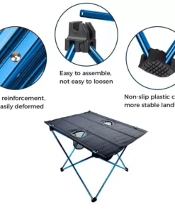 Ultra-Light Folding Outdoor Picnic Table Set with Aluminum Alloy Frame