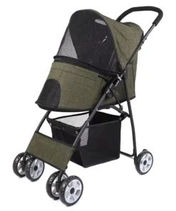 Lightweight Pet Stroller for Dogs & Cats with 360° Rotating Wheels