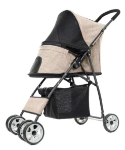 Lightweight Pet Stroller for Dogs & Cats with 360° Rotating Wheels