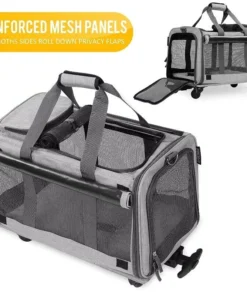 Mesh Dog Carrier with Wheels