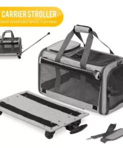 Mesh Dog Carrier with Wheels