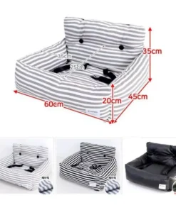 Luxury Pet Car Seat Pad with Safety Belt