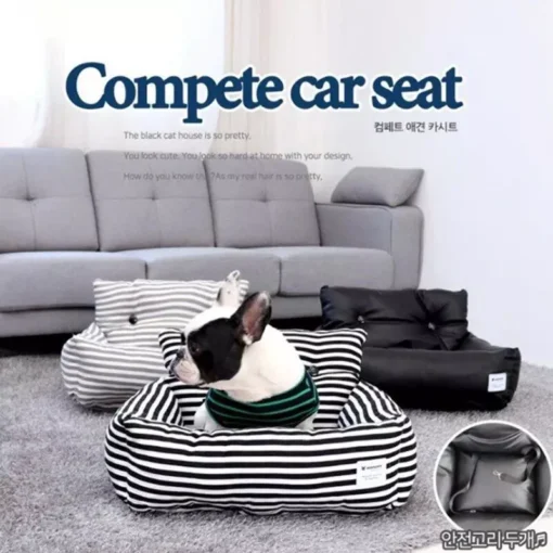 Luxury Pet Car Seat Pad with Safety Belt