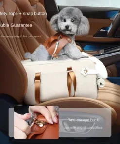 Compact Safety Car Seat for Small Dogs & Cats – Portable & Washable Travel Pet Carrier