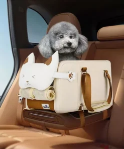 Compact Safety Car Seat for Small Dogs & Cats – Portable & Washable Travel Pet Carrier