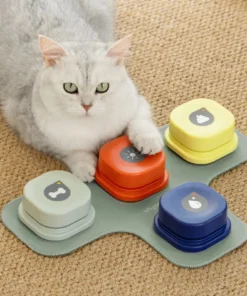 Interactive Dog Communication Button with Non-Skid Mat