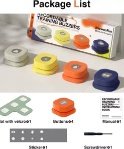 Interactive Dog Communication Button with Non-Skid Mat