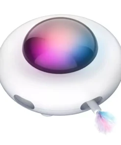 Interactive Electric Cat Teaser with Adjustable Feather Speed & Auto Navigation