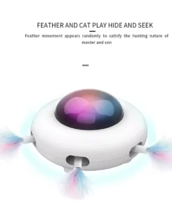 Interactive Electric Cat Teaser with Adjustable Feather Speed & Auto Navigation