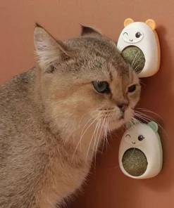 360° Rotating Catnip Toy Teeth Cleaning & Hairball Removal for Cats