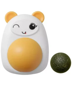 360° Rotating Catnip Toy Teeth Cleaning & Hairball Removal for Cats