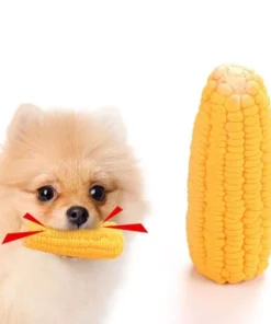 Durable Corn-Shaped Squeaky Latex Toy for Small Dogs – Ideal for Chewing & Training