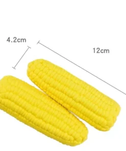 Durable Corn-Shaped Squeaky Latex Toy for Small Dogs – Ideal for Chewing & Training