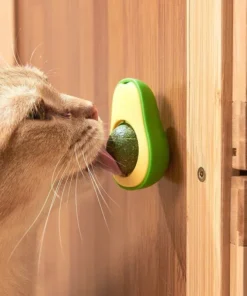 Avocado Catnip Lickable Toy Ball: Healthy & Interactive Treat for Cats