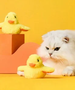 Interactive Electric Duck Toy for Cats: Flapping, Rechargeable, Bite-Resistant