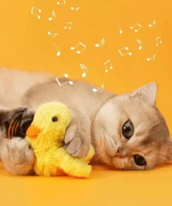Interactive Electric Duck Toy for Cats: Flapping, Rechargeable, Bite-Resistant