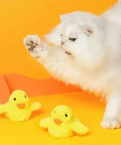 Interactive Electric Duck Toy for Cats: Flapping, Rechargeable, Bite-Resistant