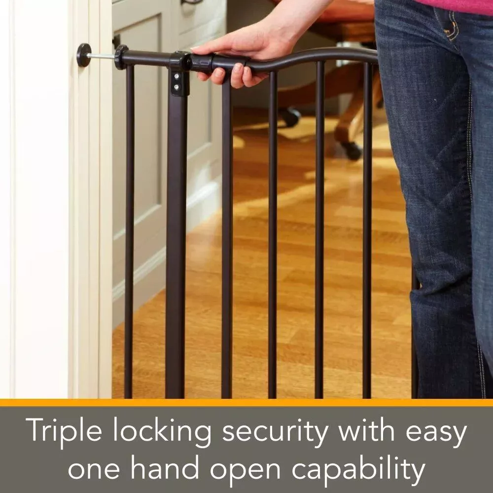 Elegant Matte Bronze Arch Pressure Mount Pet Gate